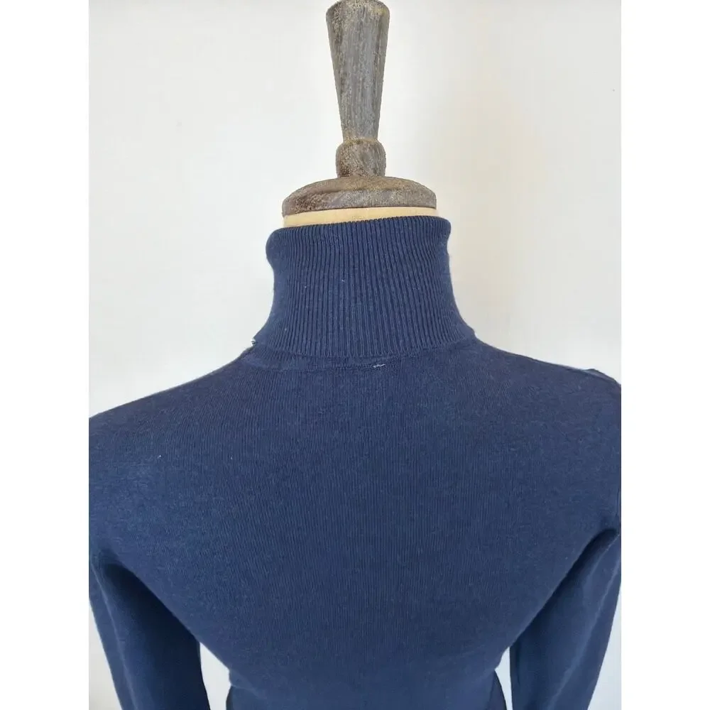NWT Soya Concept Blue Turtleneck Sweater Size XL #0444